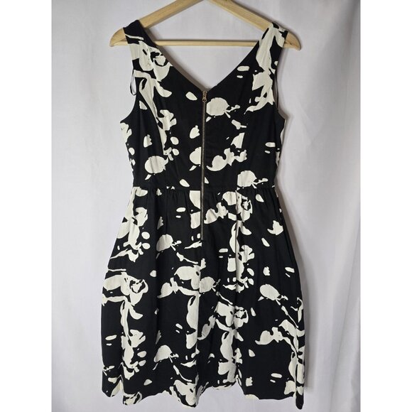 Ricki's Sleeveless Black A-Line Dress with White Abstract Floral Print- Size 4 - Picture 3 of 8